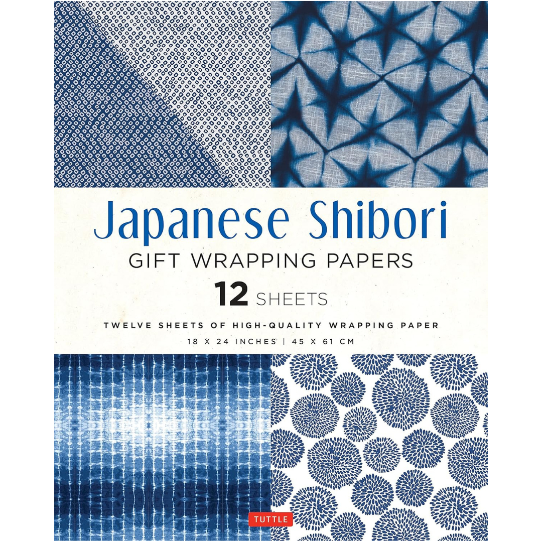 Japanese Shibori Gift Wrapping Papers - 12 Sheets 18 x 24 inch (45 x 61 cm) Wrapping Paper