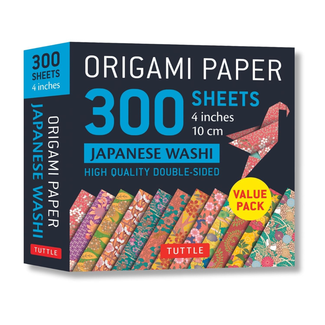 Origami Paper 300 sheets Japanese Washi Patterns 4 (10 cm) Tuttle Origami Paper: Double-Sided Origami Sheets Printed with 12 Different Designs