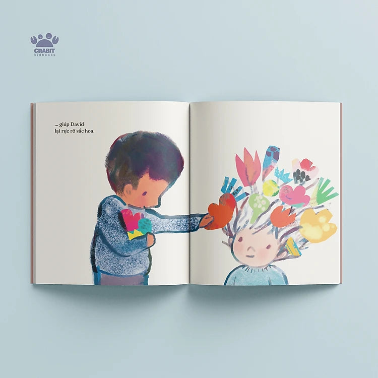 Cậu bé có mái tóc nở hoa translation of The Boy with Flowers in His Hair