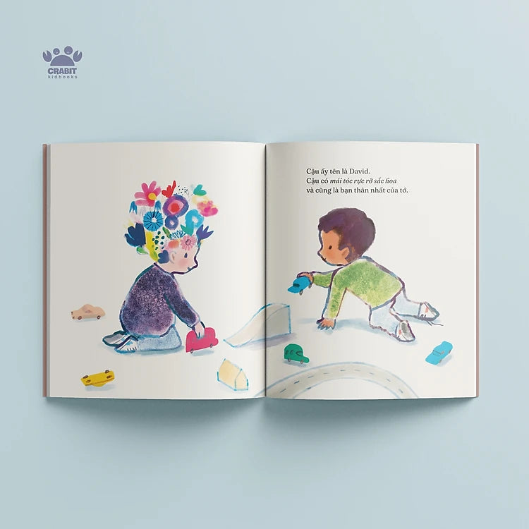 Cậu bé có mái tóc nở hoa translation of The Boy with Flowers in His Hair