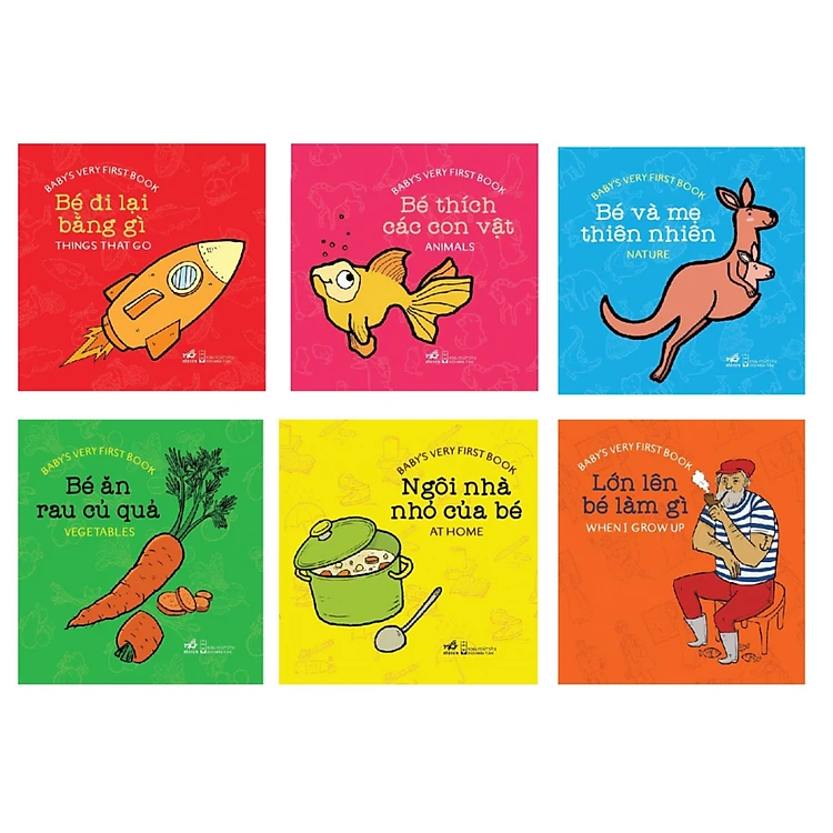 Bilingual Baby's Very First Books Boxset: 6 mini board books | Thư Viện Song Ngữ Đầu Tiên Cho Bé: bộ 6