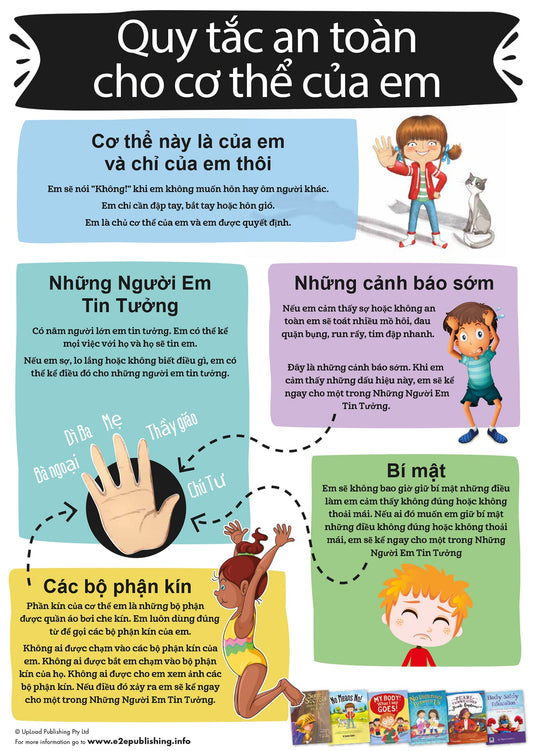 My Body Safety Rules Poster: Vietnamese Poster | Quy Tắc An Toàn cho Cơ Thể