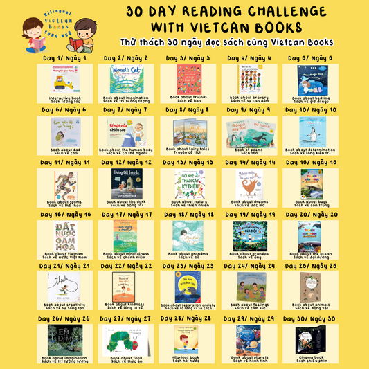 30-Day Reading Challenge with VietCan Books | Thử thách 30 ngày đọc sách cùng VietCan Books