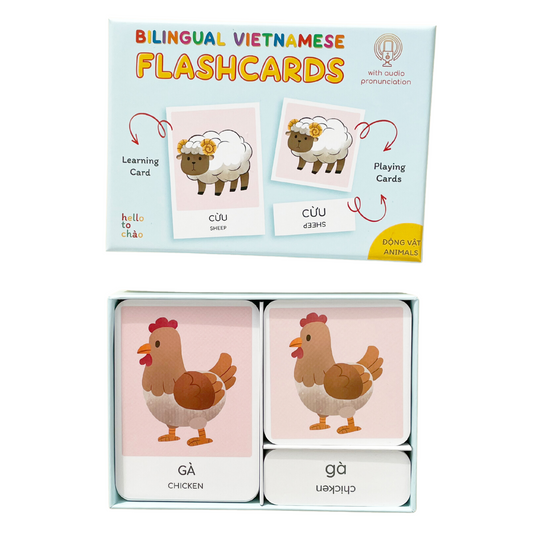 Bilingual Vietnamese Animal Flashcards | Thẻ flashcards song ngữ Anh Việt chủ đề động vật