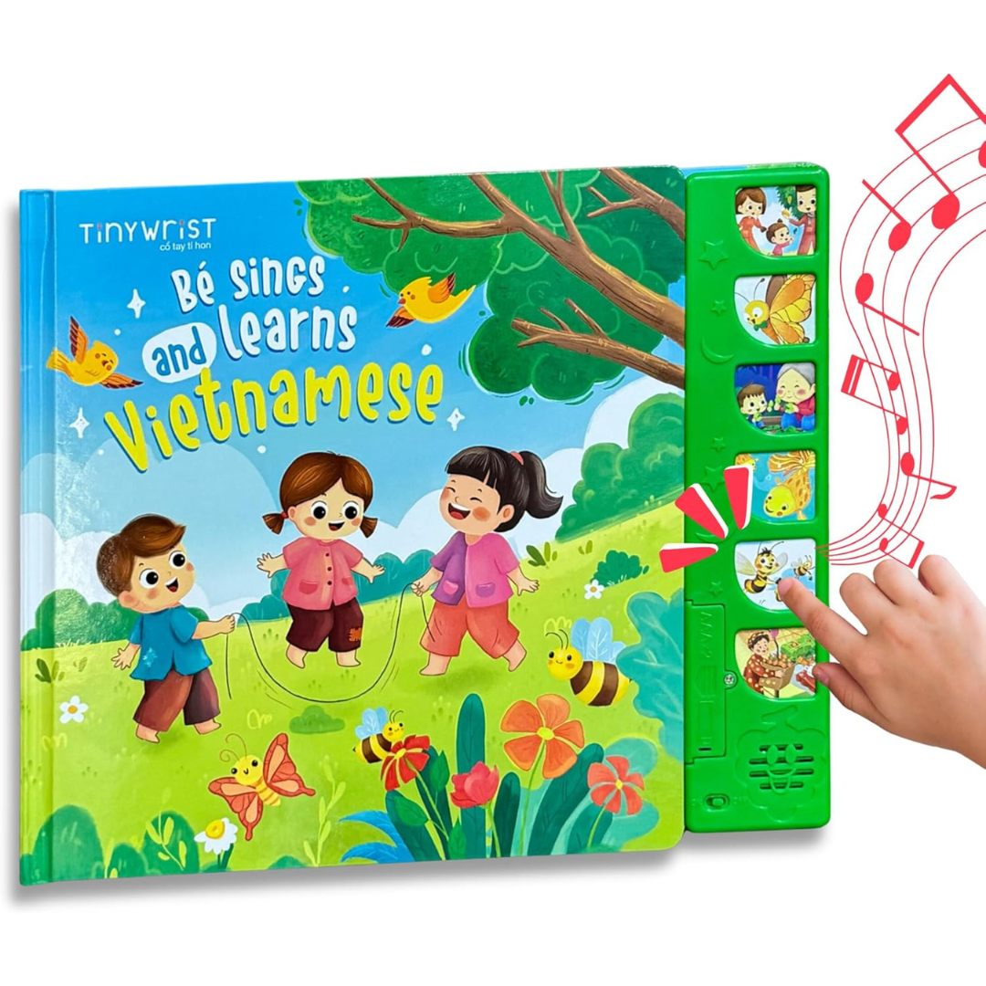 Bé Sings and Learns Vietnamese – Interactive Bilingual Music Book for Babies, Toddlers & Kids | Vietnamese-English Learning Toy | Northern & Southern Accents