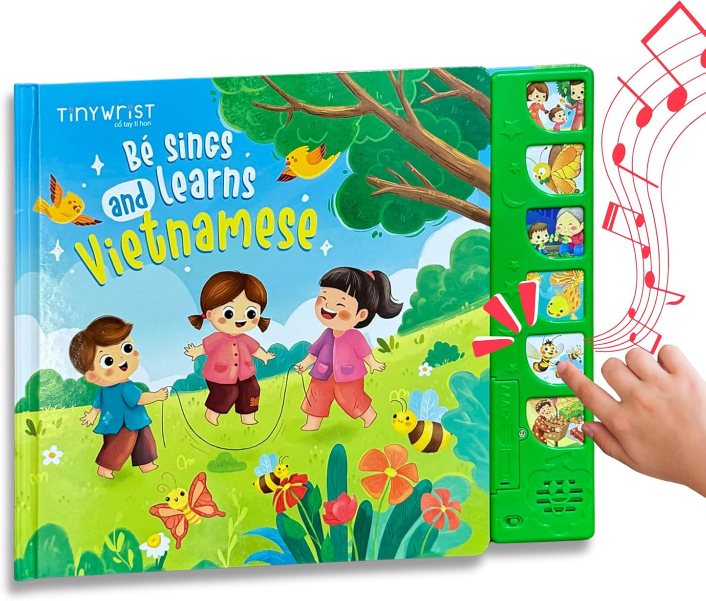 Bé Sings and Learns Vietnamese – Interactive Bilingual Music Book for Babies, Toddlers & Kids | Vietnamese-English Learning Toy | Northern & Southern Accents