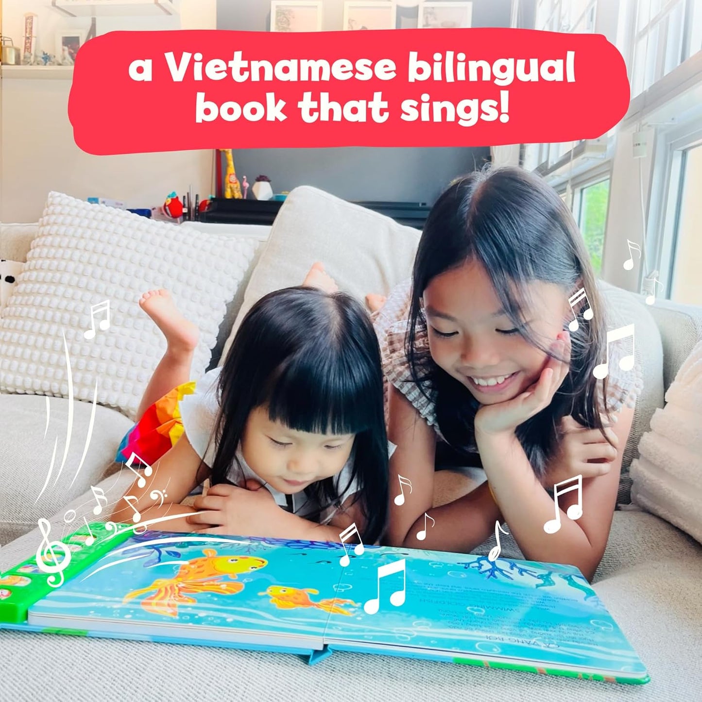 Bé Sings and Learns Vietnamese – Interactive Bilingual Music Book for Babies, Toddlers & Kids | Vietnamese-English Learning Toy | Northern & Southern Accents