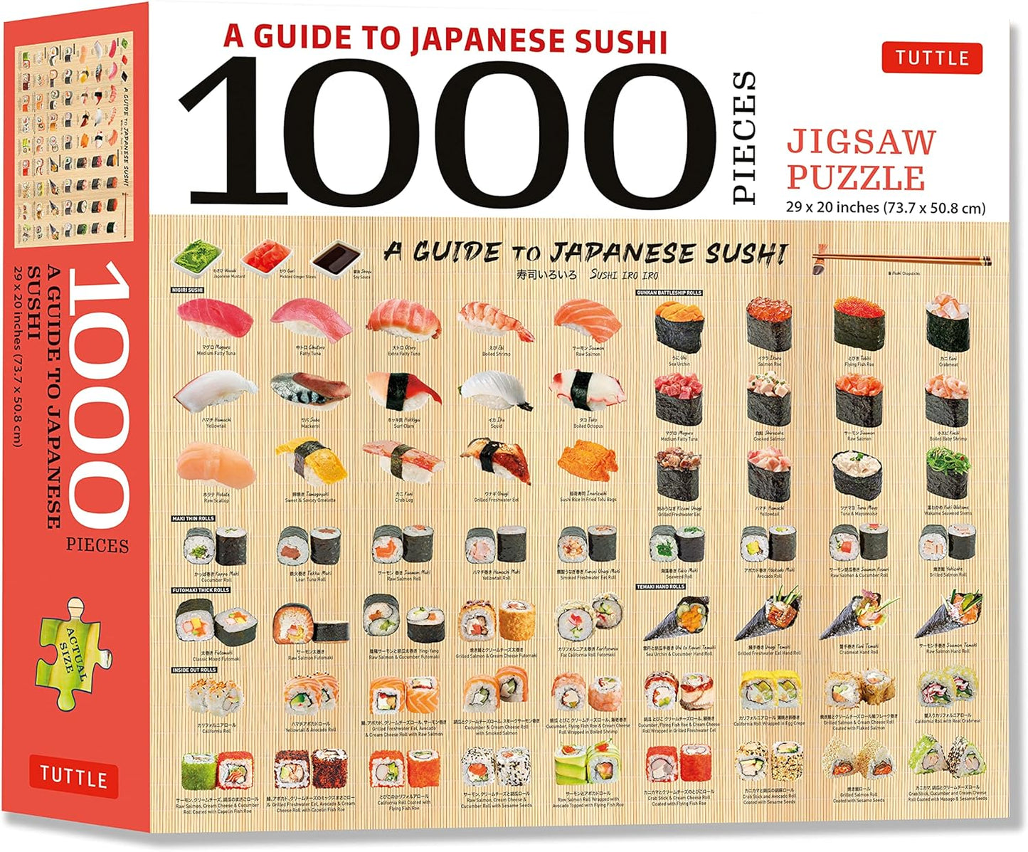 A Guide to Japanese Sushi - 1000 Piece Jigsaw Puzzle