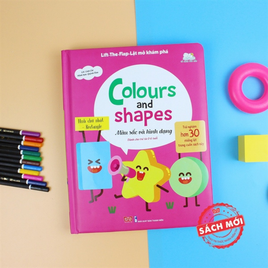 Bilingual Lift the flap: Colours and Shapes | Lật mở khám phá - Màu sắc và hình dạng