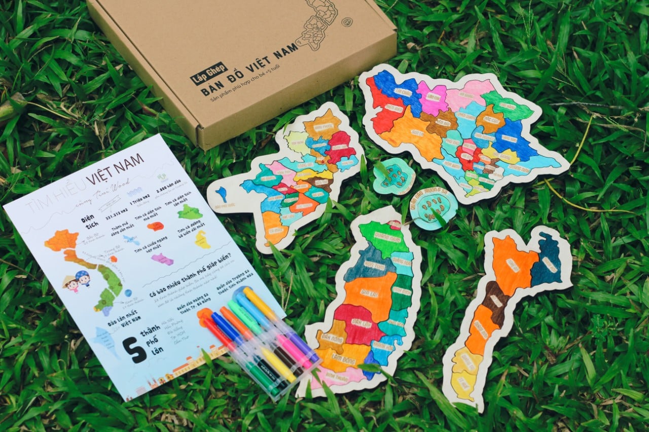 Map of Viet Nam wooden puzzle | Ghép hình BẢN ĐỒ VIỆT NAM