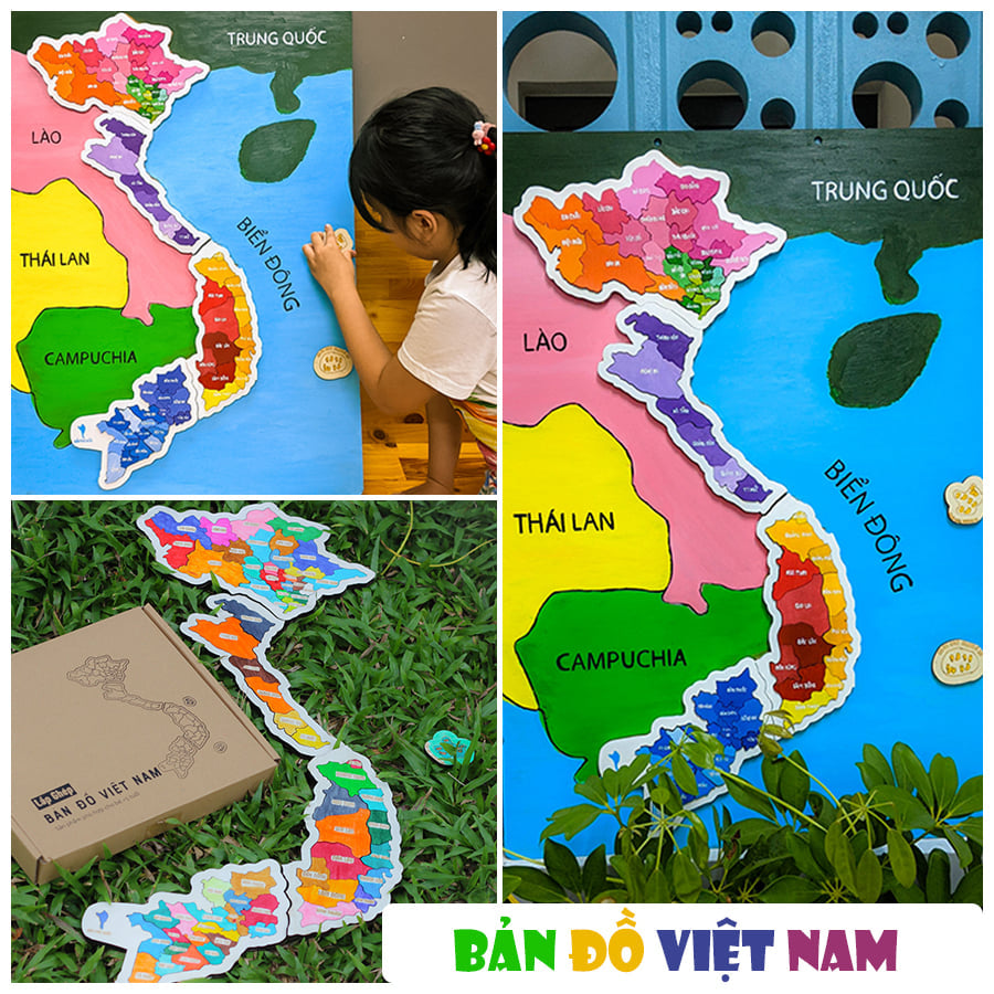 Map of Viet Nam wooden puzzle | Ghép hình BẢN ĐỒ VIỆT NAM