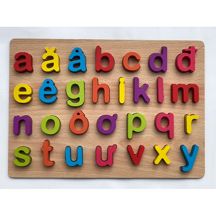 Vietnamese Alphabet Puzzle - Bảng Ghép Chữ Cái Tiếng Việt - Lower or Upper Case