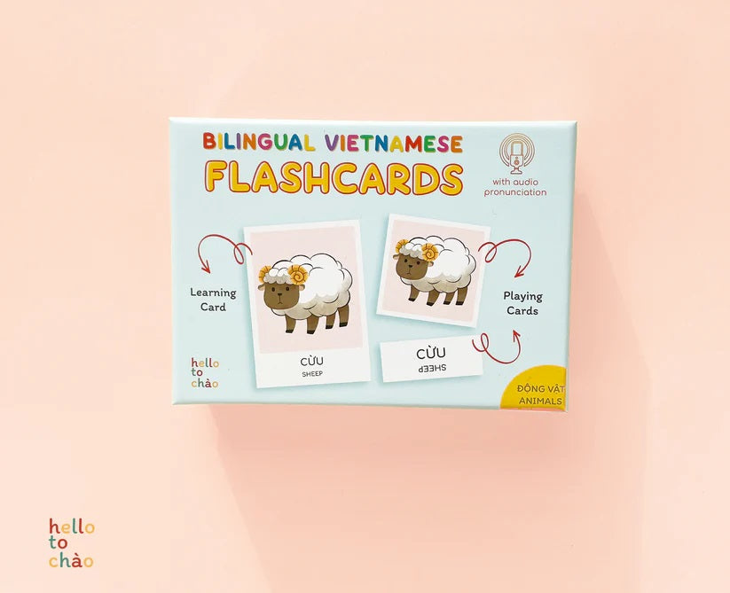 PREORDER: Bilingual Vietnamese Animal Flashcards | Thẻ flashcards song ngữ Anh Việt chủ đề động vật