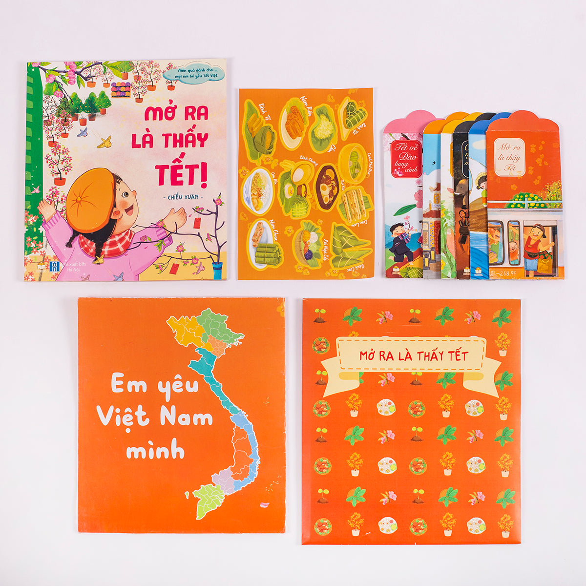 Set Mở ra là thấy Tết (Tết hồng đào miền Bắc) | Bilingual set: Open to See Tết (North Vietnam)